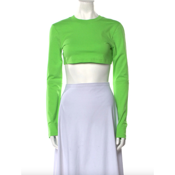 Jacquemus Le T-shirt Piccola Green Crop Top - Picture 14 of 16